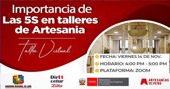 Taller online "Importancia de las 5S en talleres de artesanía" de la Dircetur Lima