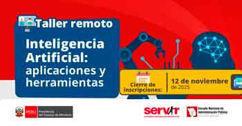  Taller online "Inteligencia Artificial: aplicaciones y herramientas básicas" del SERVIR 