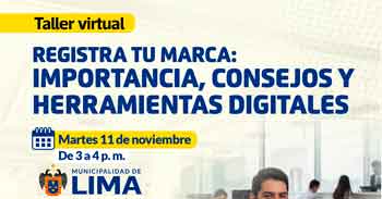 Taller online "Registra tu marca: importancia, consejos y herramientas digitales"