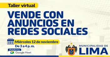 Taller online "Vende con anuncios en redes sociales" del Desarrollo Económico MML