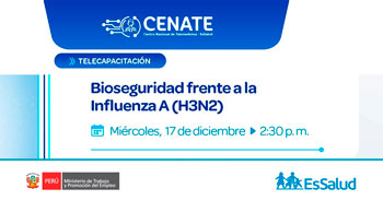 Capacitación online "Bioseguridad frente a la Influenza A (H3N2)" del EsSalud