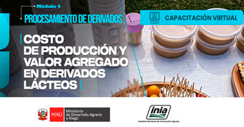 Capacitación online "Costo de producción y valor agregado en derivados lácteos" del INIA