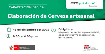 Capacitación online "Elaboración de Cerveza artesanal" CITEagroindustrial Oxapampa