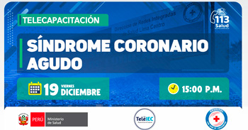  Capacitación online gratis "Síndrome coronario agudo"  del Hospital San Juan de Lurigancho