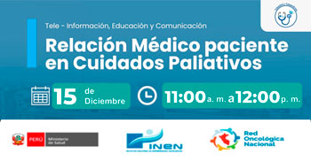  Capacitación online gratis sobre: "Relación médico paciente en Cuidados Paliativos" del INEN