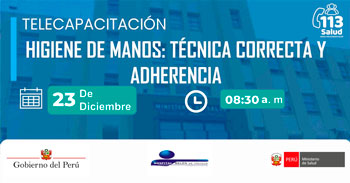  Capacitación online "Higiene de manos: Técnica correcta y adherencia" del Hospital Belén de Trujillo