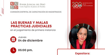 Capacitación online "Las buenas y malas prácticas judiciales en el juzgamiento de primera instancia" 