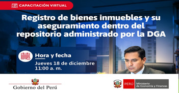 Capacitación online "Registro de bienes inmuebles y su aseguramiento dentro del repositorio administrado"  