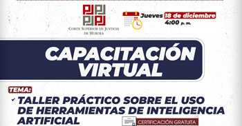  Capacitación online "Uso de Herramientas de Inteligencia Artificial" de Corte Superior de Justicia de Huaura
