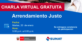  Charla online "Arrendamiento Justo" de la SUNAT
