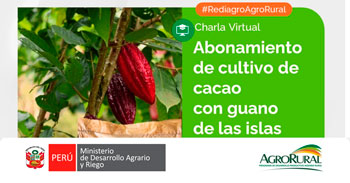 Charla online gratis "Abonamiento del cacao con guano de las islas" de Agro Rural