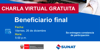  Charla online gratis "Beneficiario final" de la SUNAT