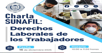 Charla online gratis "Derechos Laborales de los Trabajadores" de Colegio de Contadores Públicos de Arequipa