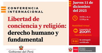 Conferencia online "Libertad de conciencia y religión: derecho humano y fundamental"