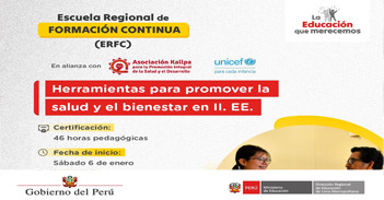  Curso semipresencial "Herramientas para promover la salud y el bienestar en IIEE" DRE Lima Metropolitana 
