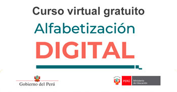  Curso online gratuito "Alfabetización digital" del MINEDU