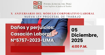 Evento online "Daños y perjuicios: Casación Laboral N.º 5757-2023-LIMA" 