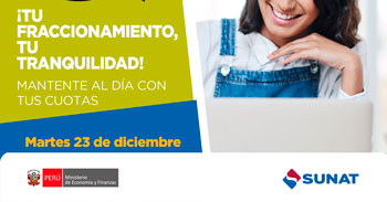  Evento online gratis "Tu fraccionamiento, tu tranquilidad" de la SUNAT