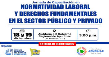  Jornada de Capacitación Normatividad Laboral y Derechos Fundamentales en el Sector Público y Privado