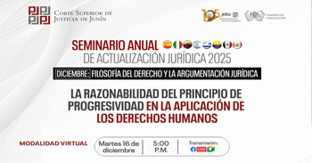  Seminario online "La razonabilidad del principio de progresividad en la aplicación de los Derechos Humanos"  