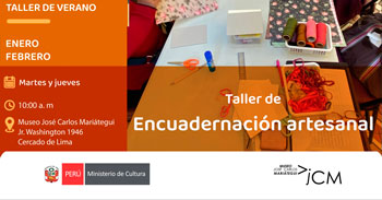  Taller presencial "Encuadernación artesanal" del Museo José Carlos Mariátegui