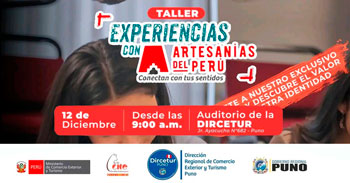 Taller presencial “Experiencias con Artesanías del Perú”de CITE Camelidos PUNO