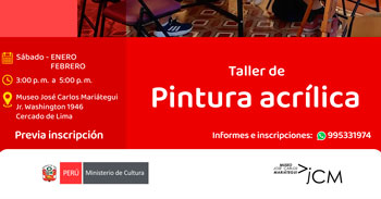  Taller presencial "Pintura acrílica" del Museo José Carlos Mariátegui