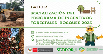 Taller presencial Socialización del Programa de Incentivos Forestales Bosques 2025  