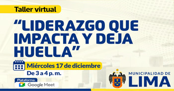 Taller online "Liderazgo que impacta y deja huella" del Desarrollo Económico MML