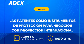 Webinar online "Las patentes como instrumentos de protección para negocios con proyección internacional" 