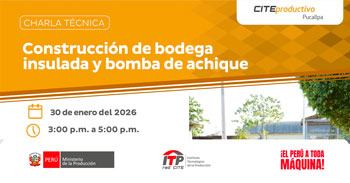 Charla online "Construcción de bodega insulada y bomba de achique" del CITEproductivo Pucallpa