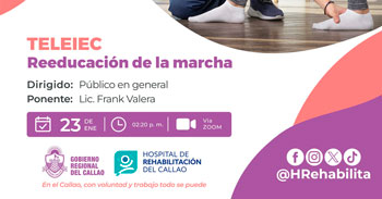  Charla online "Reeducación de la marcha" Hospital de Rehabilitación del Callao