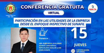  Conferencia online "Participación en las utilidades de la empresa desde el enfoque inspectivo de SUNAFIL"
