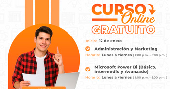  Curso online gratis "Administración y Marketing y Microsoft Power BI " de la Muni de Magdalena del Mar