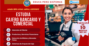  Curso online gratis: "CAJERO BANCARIO Y COMERCIAL EN BANCOS, EMPRESAS, ENTIDADES FINANCIERAS" 