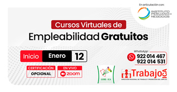  Cursos gratuitos de empleabilidad de la DRTPE ICA: capacitación certificada en alianza con el IPN