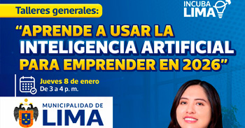 Taller online "Aprende a usar la Inteligencia Artificial para emprender en 2026" del Desarrollo Económico MML