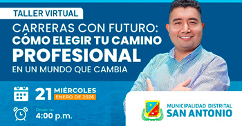  Taller online gratis "Carreras con futuro: cómo elegir tu camino profesional en un mundo que cambia"  