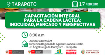  Capacitación integral para la cadena láctea: "Inocuidad, mercado y perspectivas" del Rediagro Ica