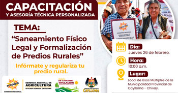  Capacitación presencial "Saneamiento Físico Legal y Formalización de Predios Rurales" 