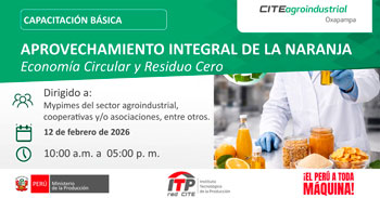  Capacitación online "Aprovechamiento integral de la naranja: economía circular y residuo cero" del ITP