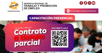  Capacitación presencial   Contrato Laboral: Contrato a Tiempo Parcial de la Gerencia Regional de Trabajo Arequipa