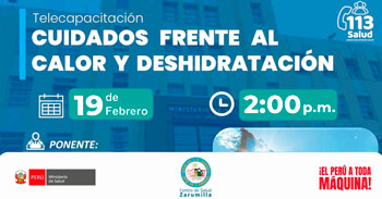 Capacitación online "Cuidades frente al calor y deshidratación " del MINSA