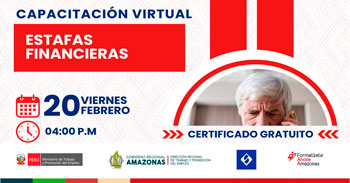  Capacitación online "Estafas Financieras" DRTPE Amazonas