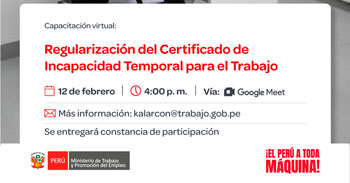 Capacitación online gratis "Certificado de Incapacidad Temporal para el Trabajo -CITT Digital Cero Tramite" 