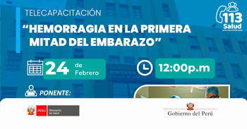  Capacitación online "Hemorragia en la primera mitad del embarazo" del MINSA