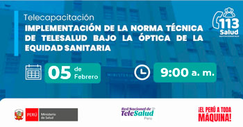 Capacitación online "Implementación de la norma técnica de telesalud bajo la óptica de la equidad sanitaria" 