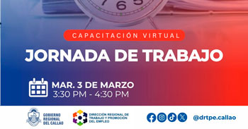 Capacitación online "Jornada de trabajo" DRTPE del Callao