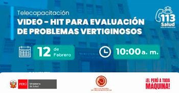 Capacitación online "Video - Hit para evaluación de problemas vertiginosos" del MINSA