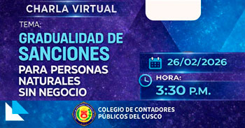  Charla online "Gradualidad de sanciones para personas naturales sin negocio" 
